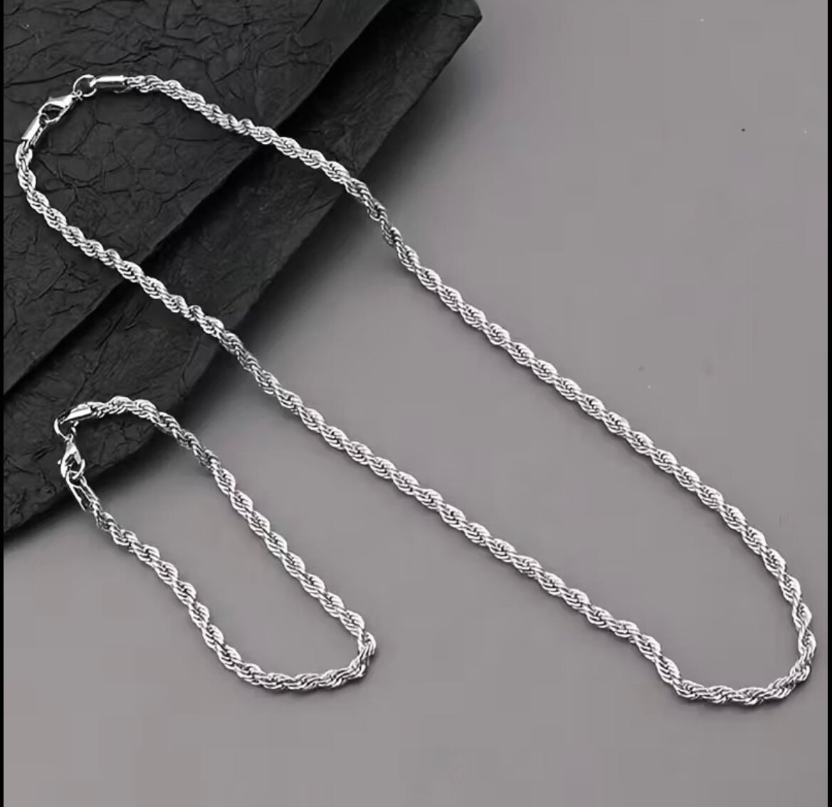 Set de Collier et Bracelet Torsadé