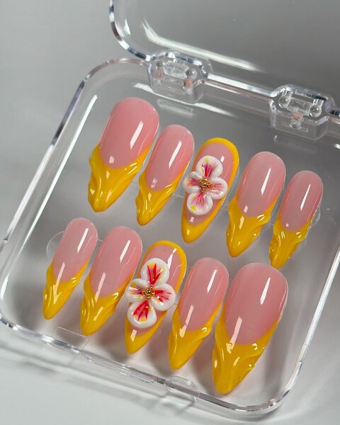 Ongles Artificiels Fleuris