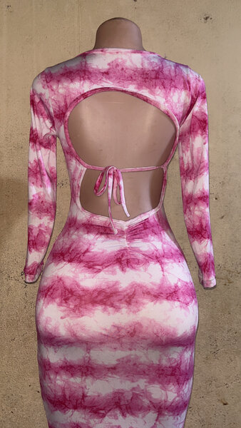 Robe moulante tie-dye