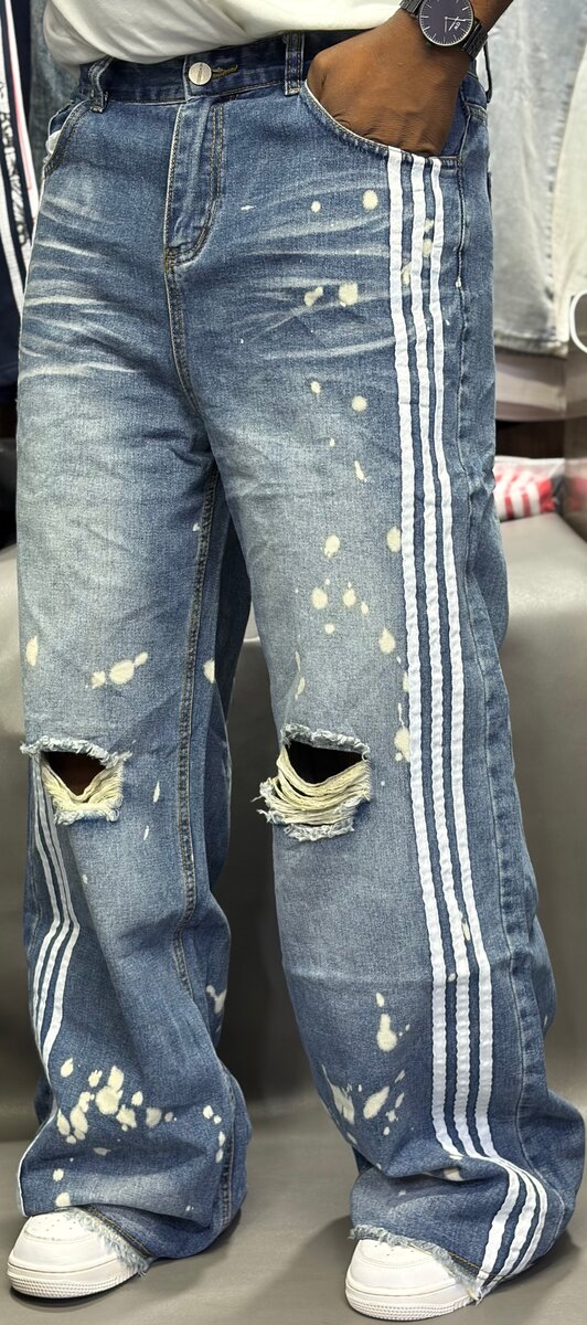 Jeans déchirés unisexes tendance