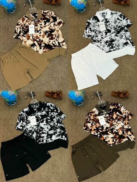 Ensembles t-shirt imprimé + short (plusieurs coloris)