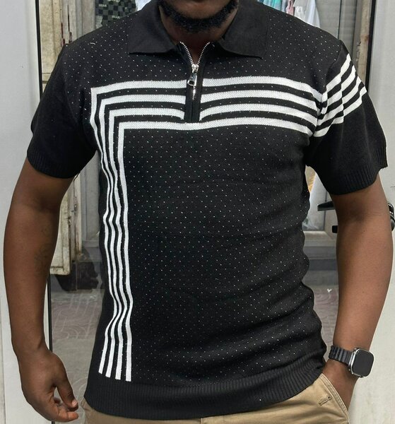 Polo zippé homme style rétro