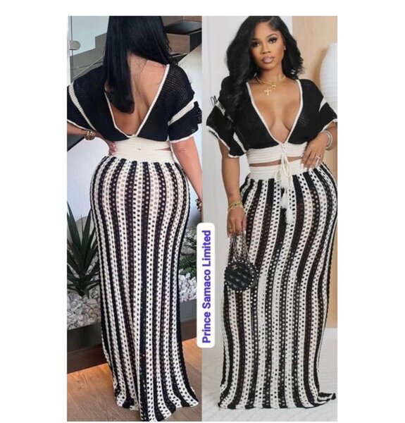 Robe en crochet élégante