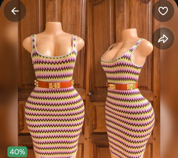 Robe moulante à motifs colorés