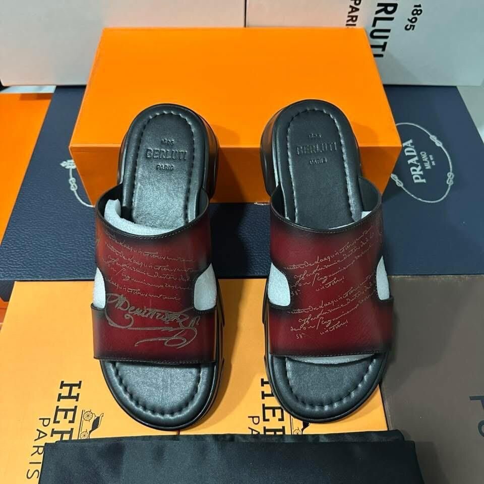 Berluti Slides Homme Cuir