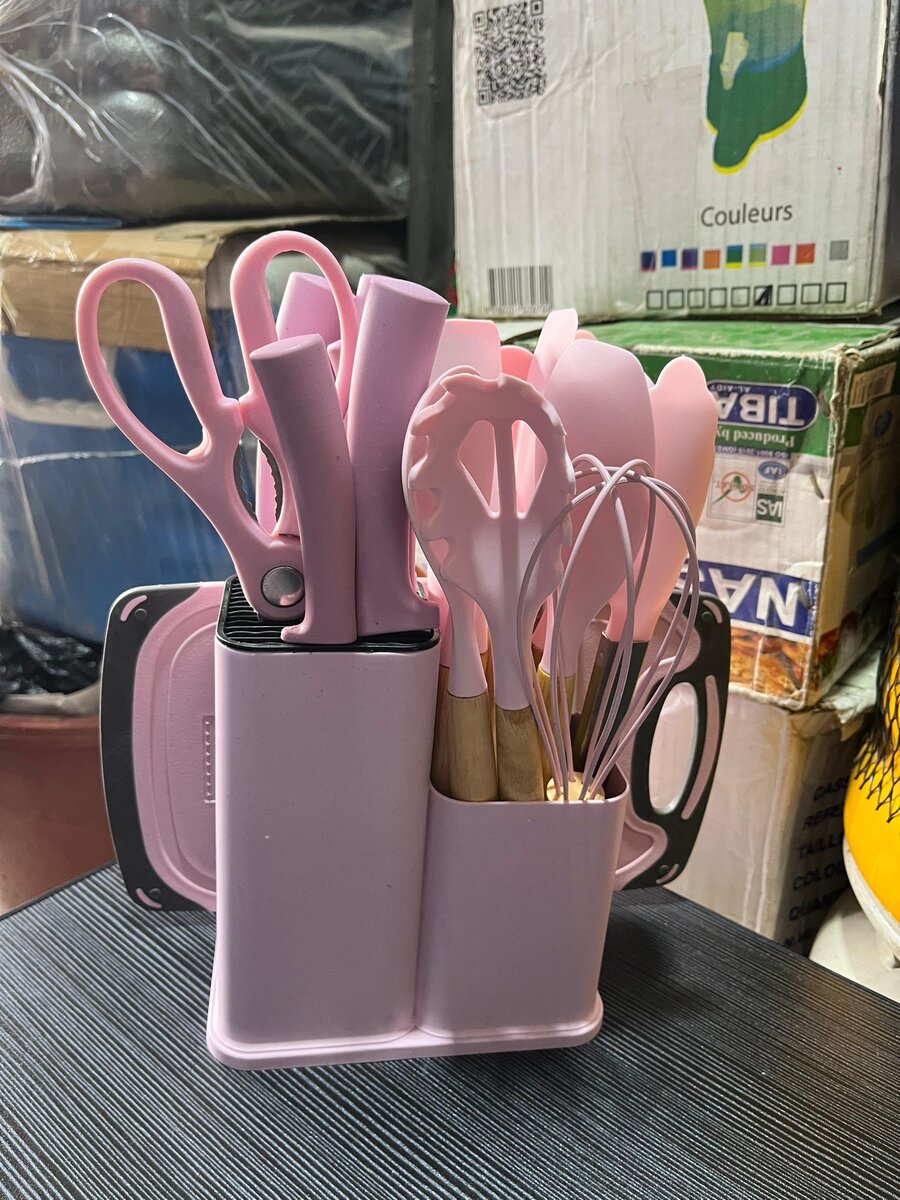 Ensemble d'ustensiles de cuisine en silicone