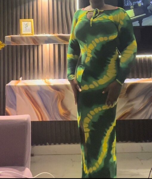 Robe verte tie-dye pour femme