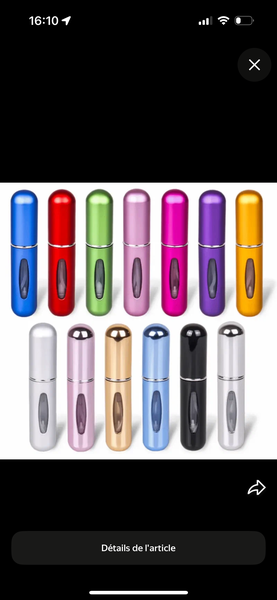 Flacons de voyage rechargeables