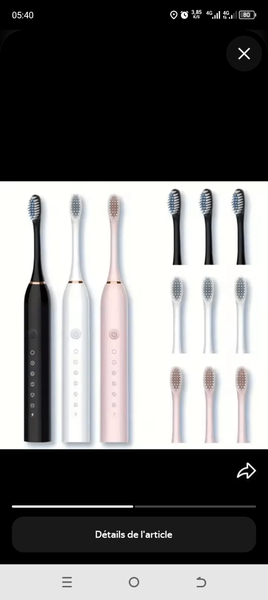 Brosse à dents électrique rechargeable