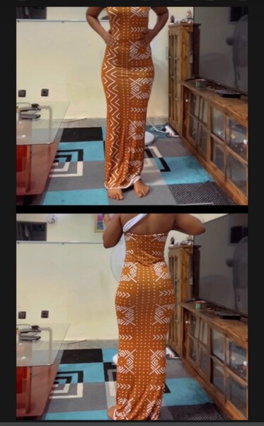 Robe longue africaine orange