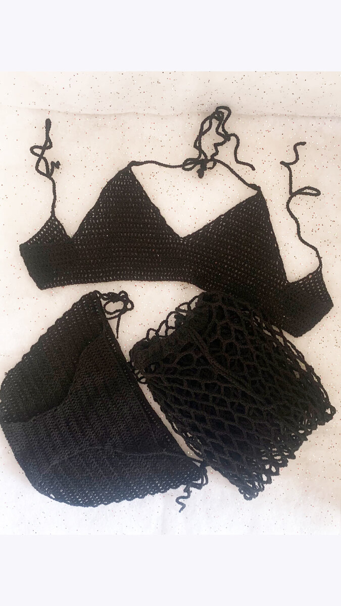 Maillot de bain crochet noir