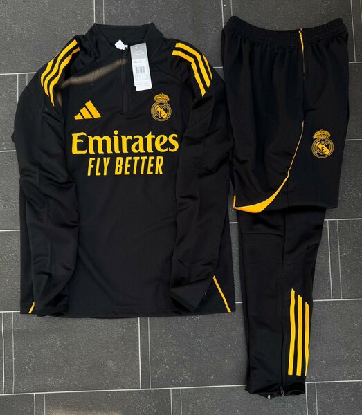 Ensemble survêtement Real Madrid noir Adidas