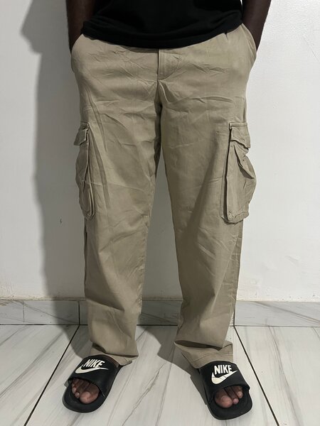 Pantalon cargo beige