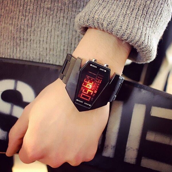 Montre LED futuriste homme