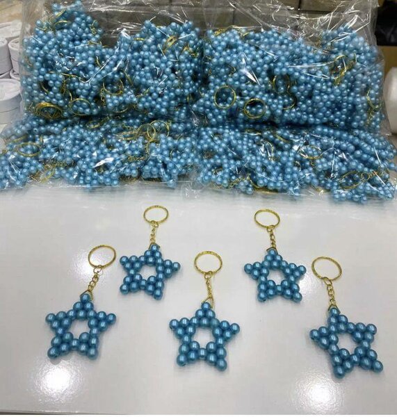 Porte-clés étoile perles
