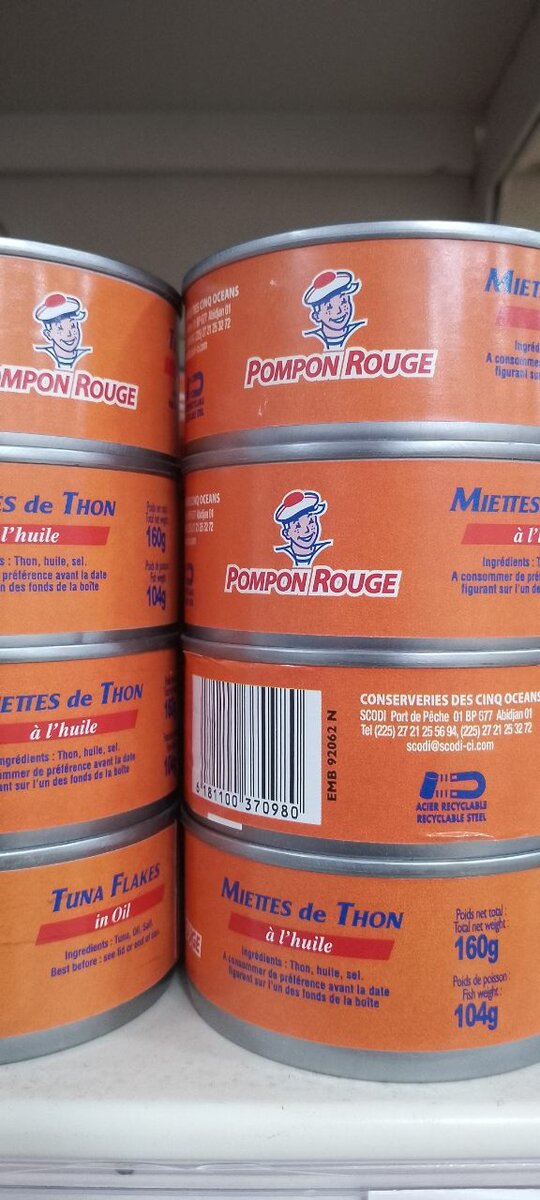 Miettes de Thon à l'Huile 160g