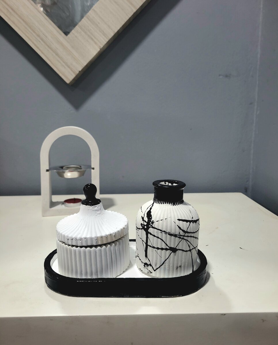 Ensemble de récipients décoratifs en céramique