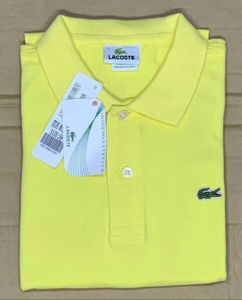 Polo Lacoste jaune homme