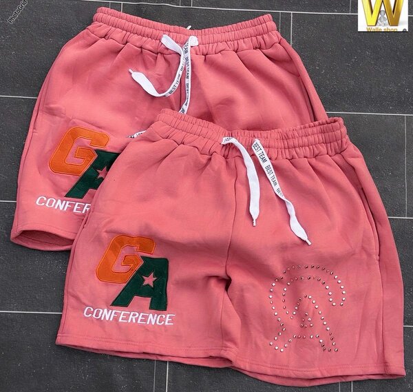 Shorts en coton rose pour homme