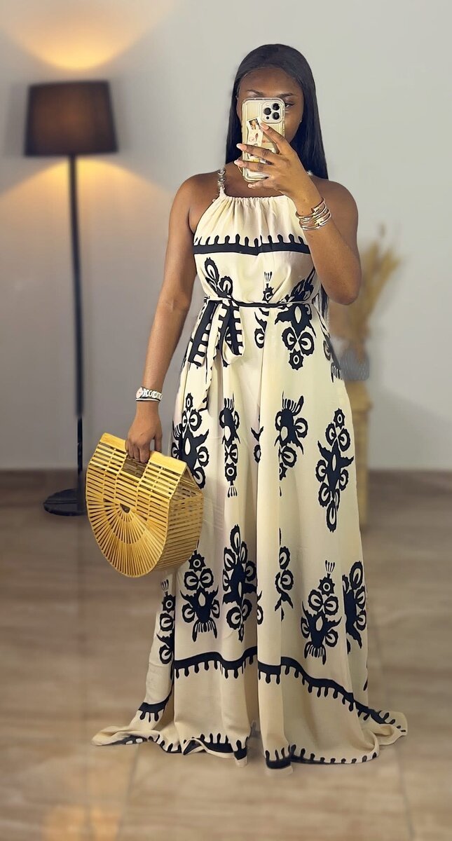 Robe longue africaine vintage