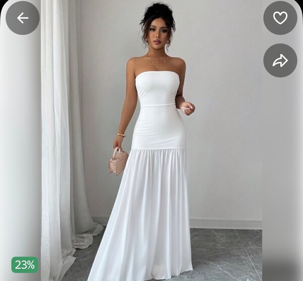 Robe longue blanche élégante pour femmes