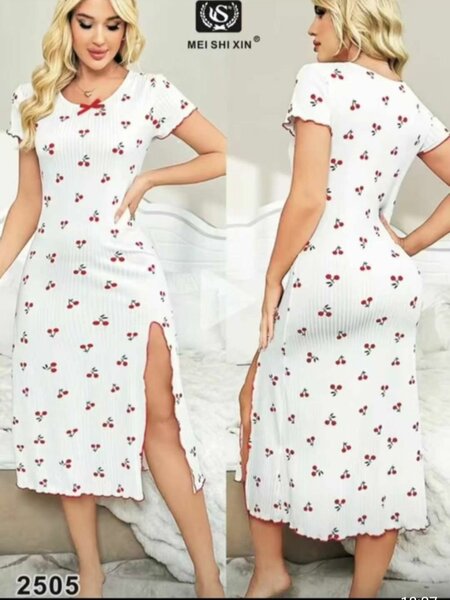 Robe de nuit élégante en coton, confortable