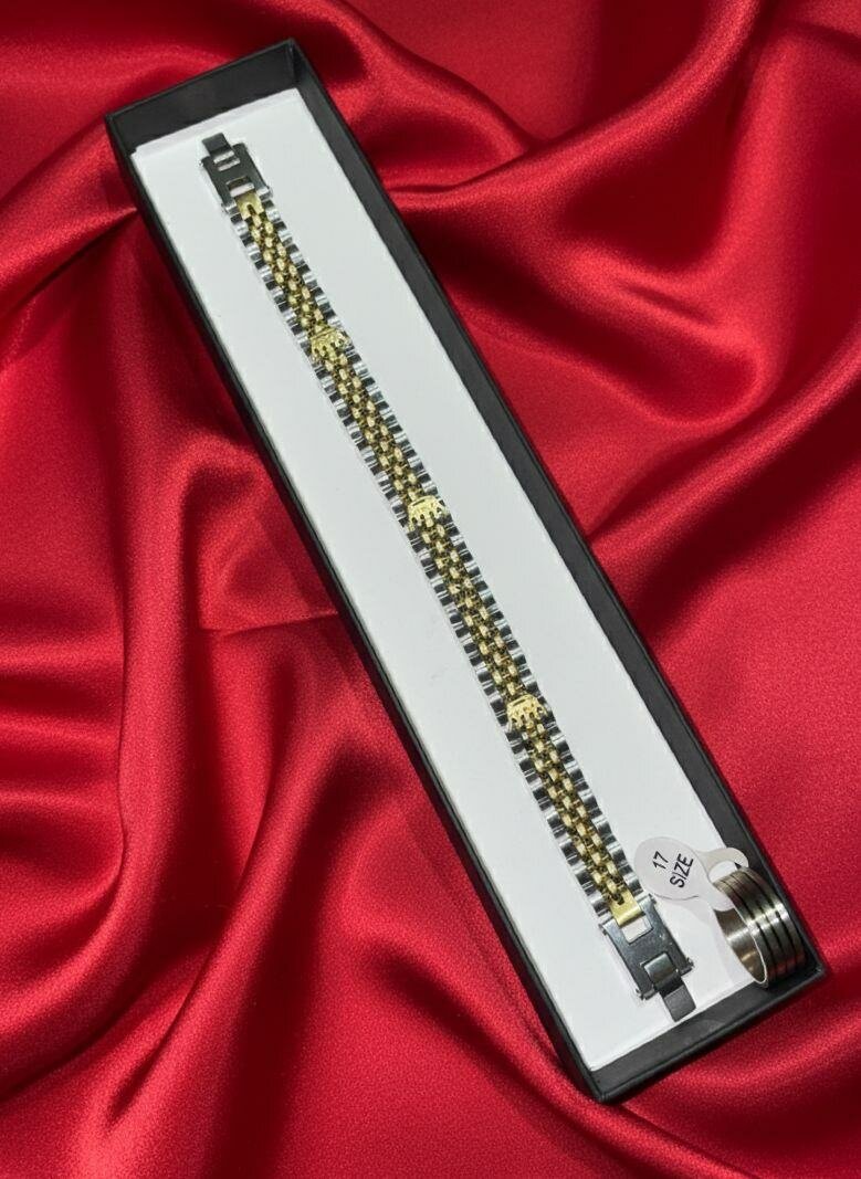 Bracelet en acier inoxydable doré