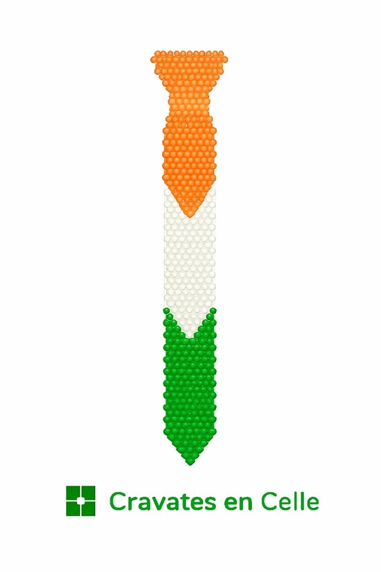 Cravate perles élégante