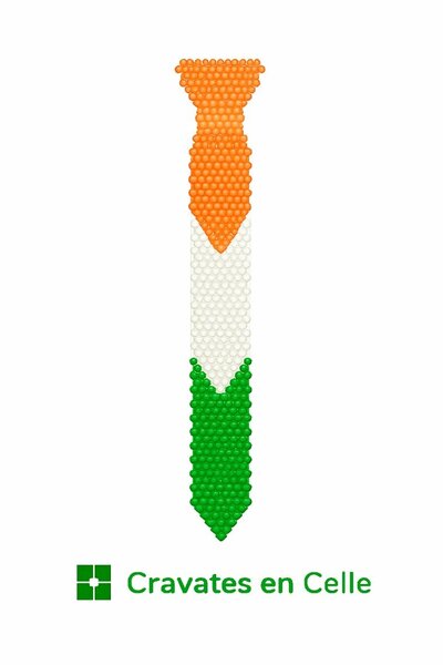 Cravate perles élégante