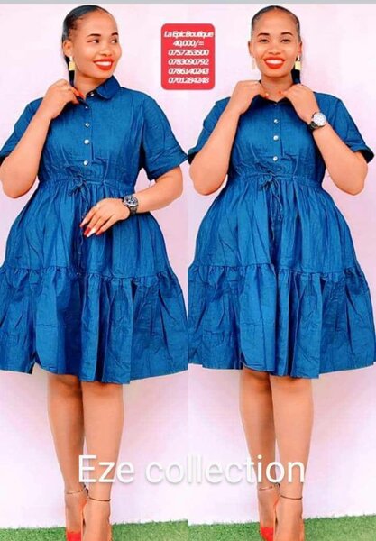 Robe Chemisier en Jean Élégante