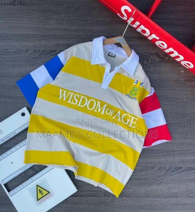 Polo rugby à rayures colorées