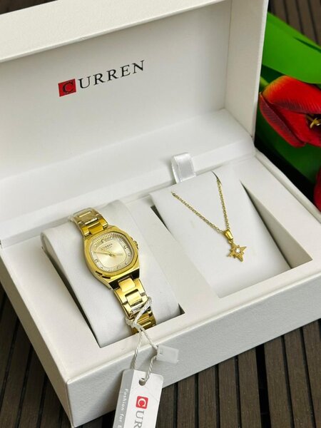 Montre CURREN avec collier en or
