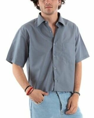 Chemise Homme Coton Gris