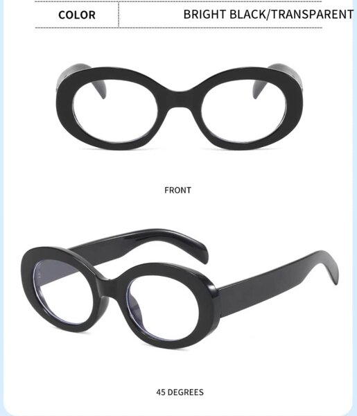 Lunettes rondes noir opaque