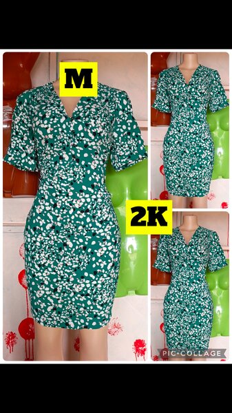 Robe fleurie élégante verte