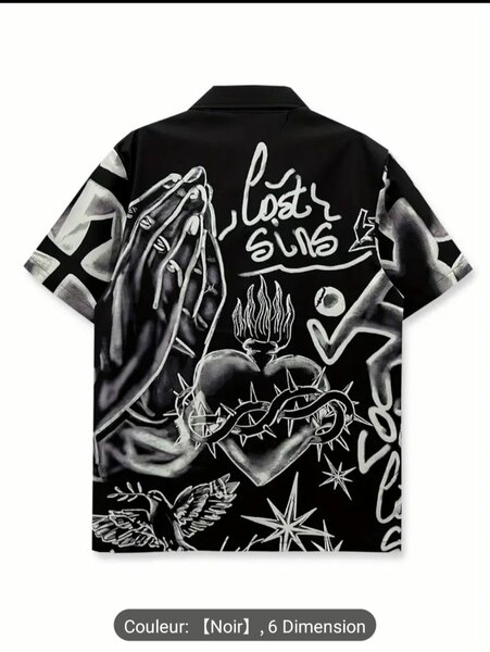 Chemise imprimée street art