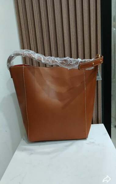 Sac cabas en cuir marron