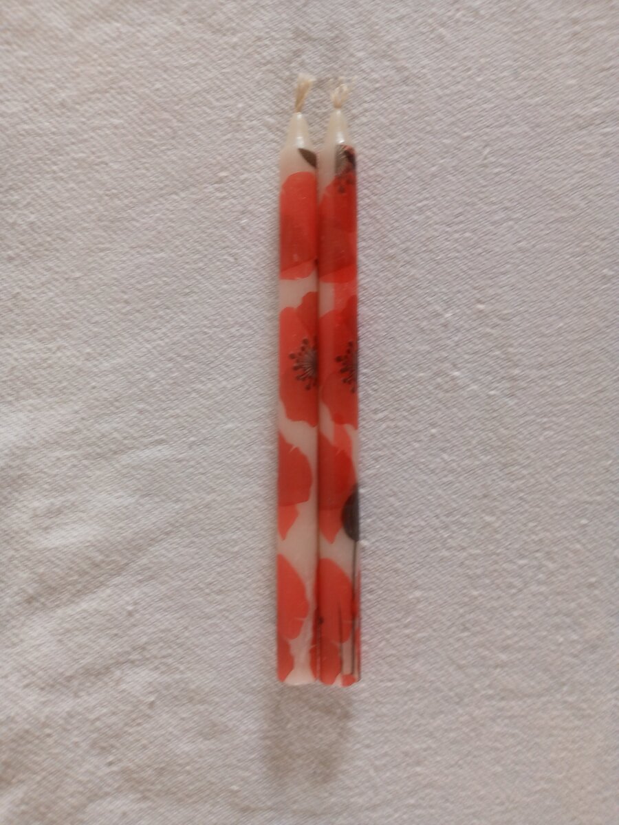 Paire de bougies décoratives