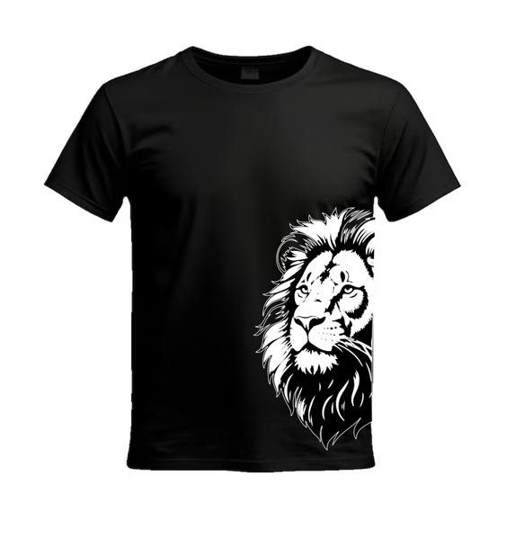 T-shirt lion noir