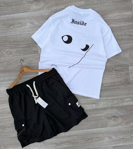 Ensemble homme : T-shirt Inside et shorts noirs