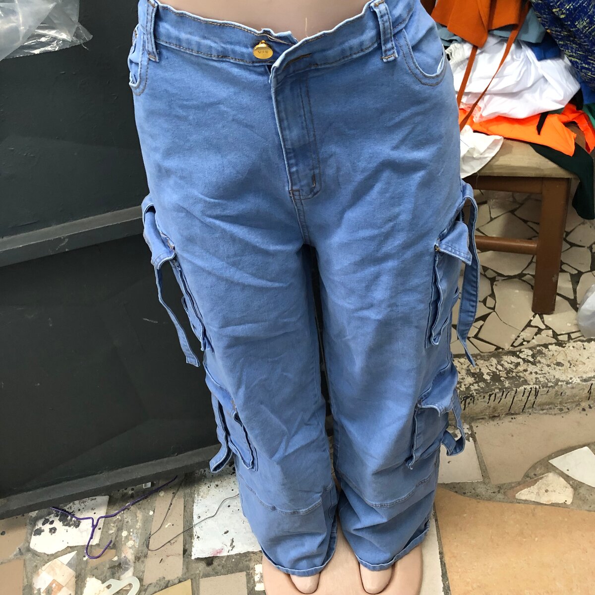 Pantalons en Jean Cargo Homme