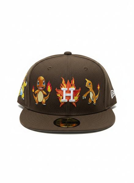 Casquette Pokémon - Charmilion et Salamèche - Marron