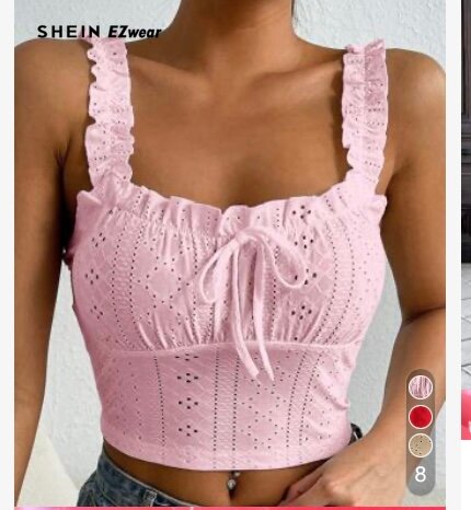 Haut court en dentelle