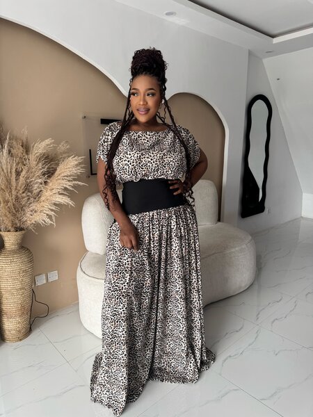 Robe Maxi Léopard Élégante