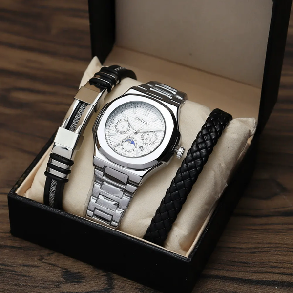 Omega Montre Homme en Acier avec Bracelet Interchangeable