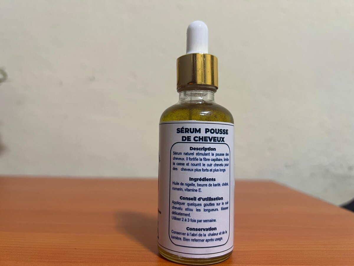 Sérum de cheveux naturel