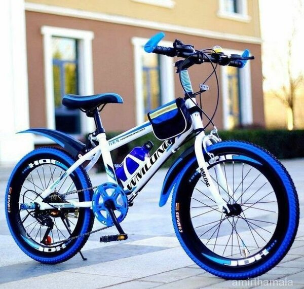 Vélo enfant WINLONG bleu et blanc