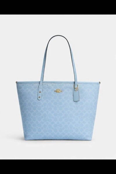 Sac coach bleu ciel