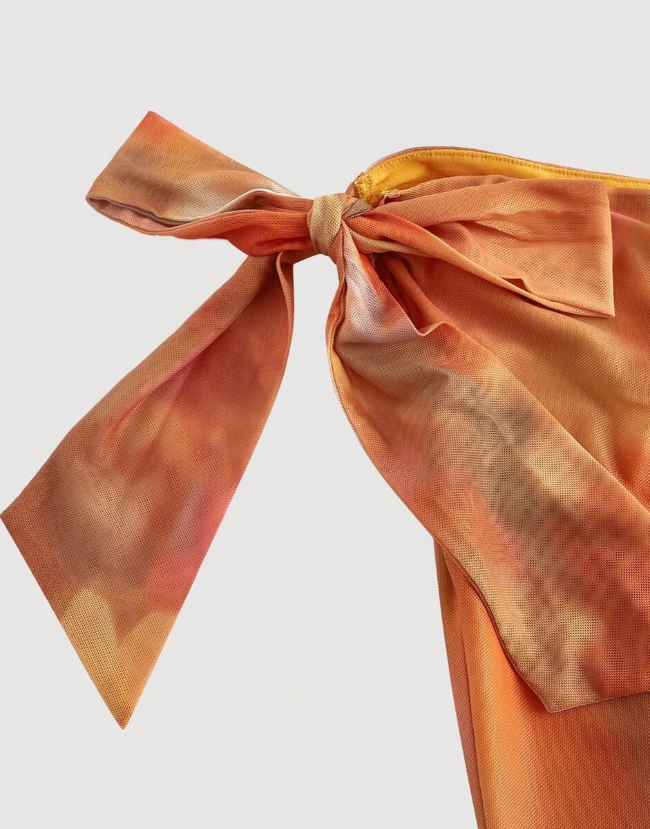 Robe asymétrique tie-dye