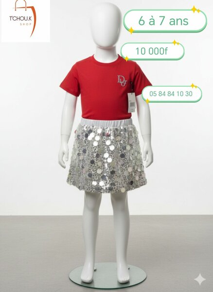 Ensemble Fille à Sequins T-shirt